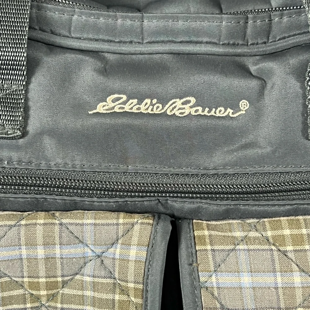 Eddie Bauer Olive Green Mercer Quilted Diaper Bag